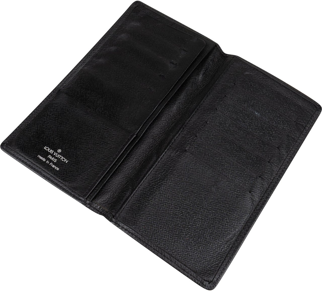 Louis Vuitton Louis Vuitton Noir Taiga Leather Portfolio Zwart
