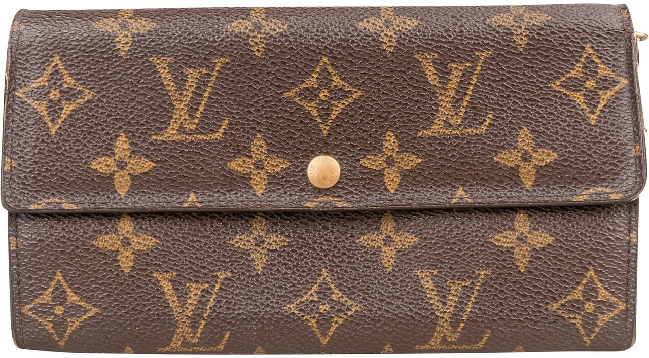 Louis Vuitton Louis Vuitton Canvas Monogram Sarah Wallet Bruin