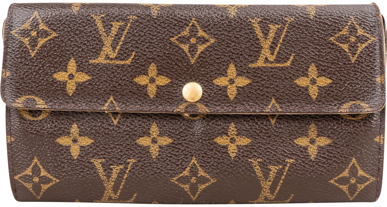 Louis Vuitton Louis Vuitton Canvas Monogram Sarah Wallet Bruin