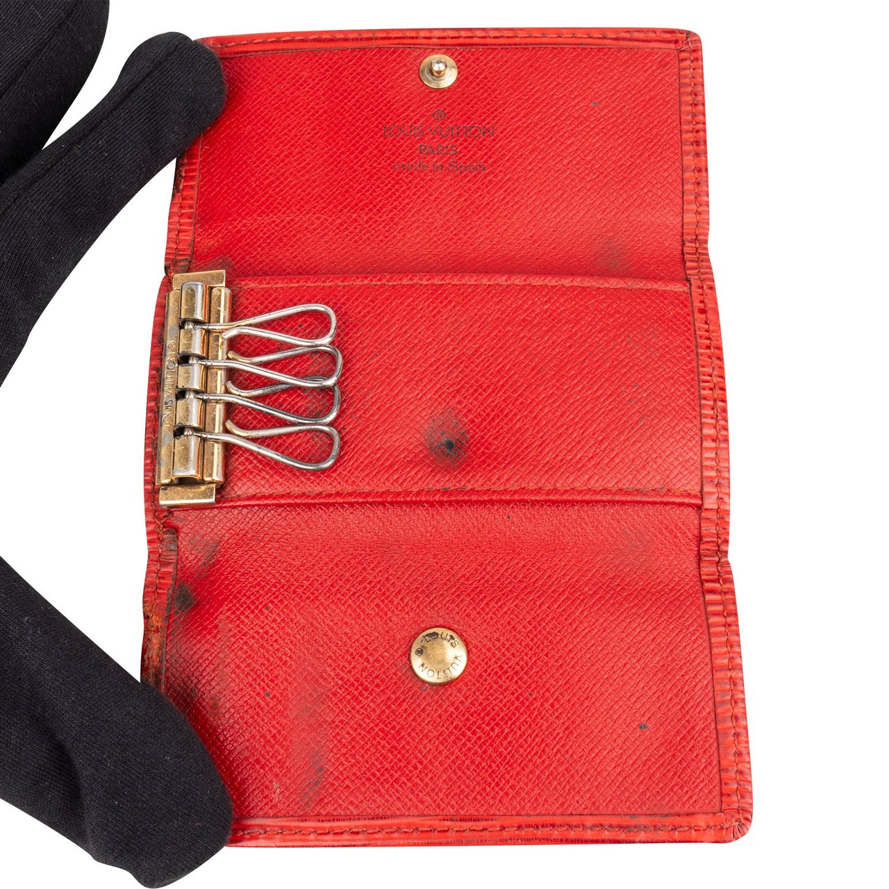 Louis Vuitton Rouge Epi Leather Keyholder Divers