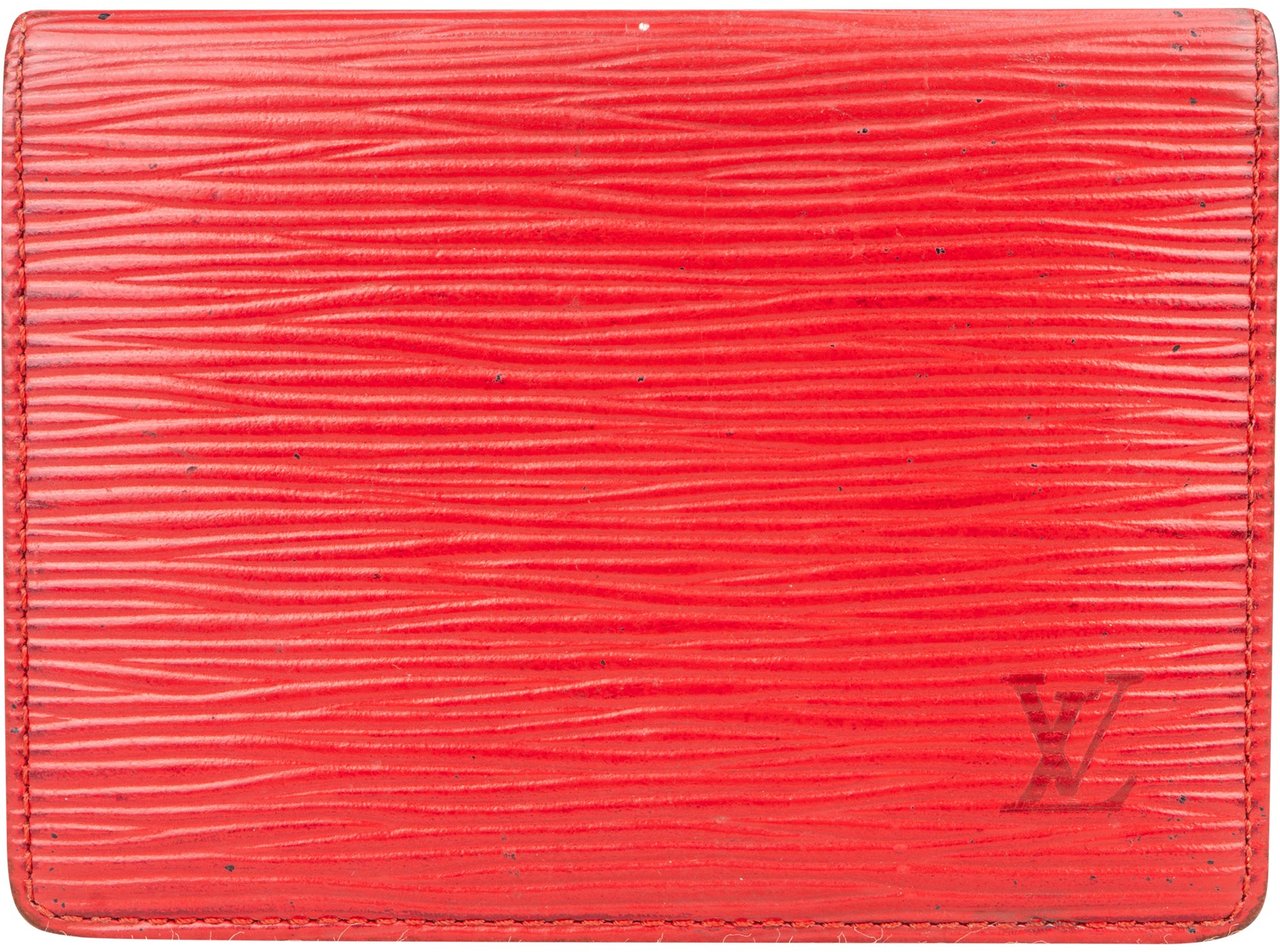 Louis Vuitton Louis Vuitton Rouge Epi Leather Cardholder Rood