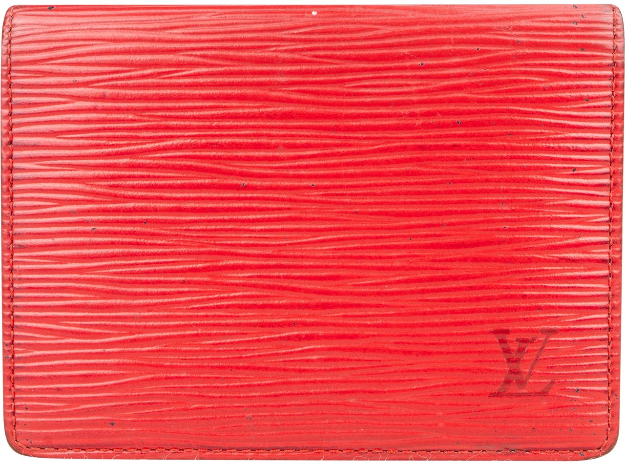 Louis Vuitton Louis Vuitton Rouge Epi Leather Cardholder Rood