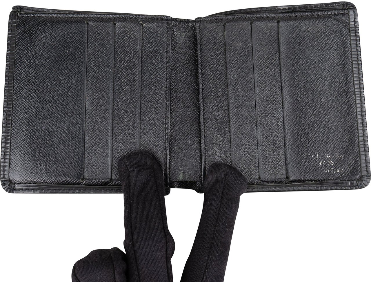 Louis Vuitton Louis Vuitton Noir Epi Leather Marco Wallet Zwart