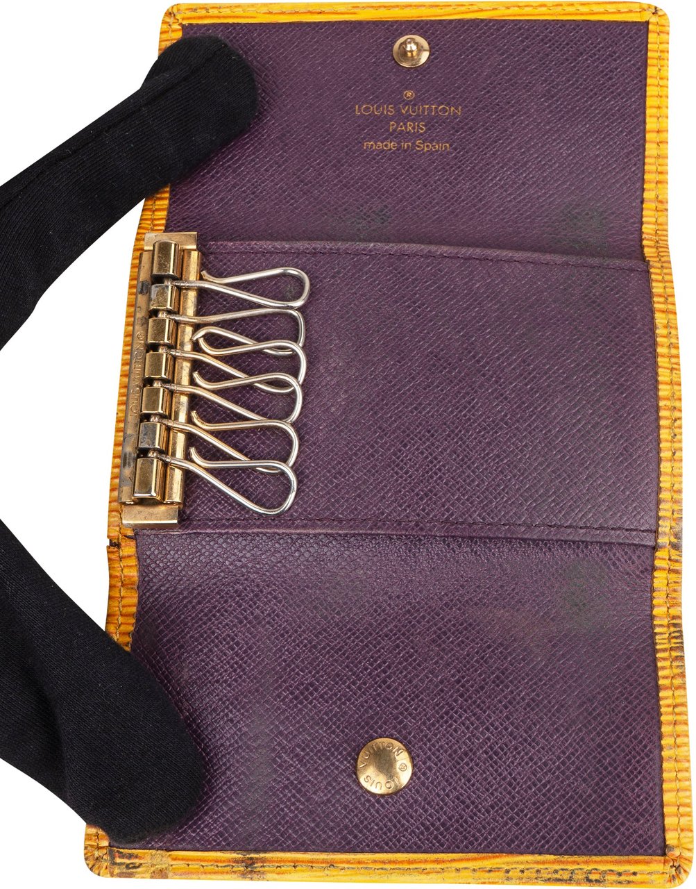 Louis Vuitton Louis Vuitton Yellow Epi Leather Keyholder Geel