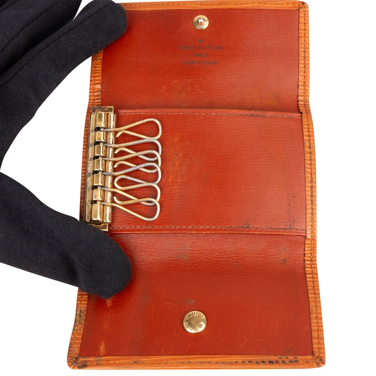 Louis Vuitton Louis Vuitton Orange Epi Leather Keyholder Oranje