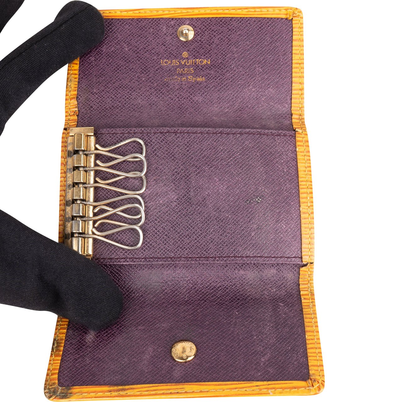 Louis Vuitton Louis Vuitton Yellow Epi Leather Keyholder Geel