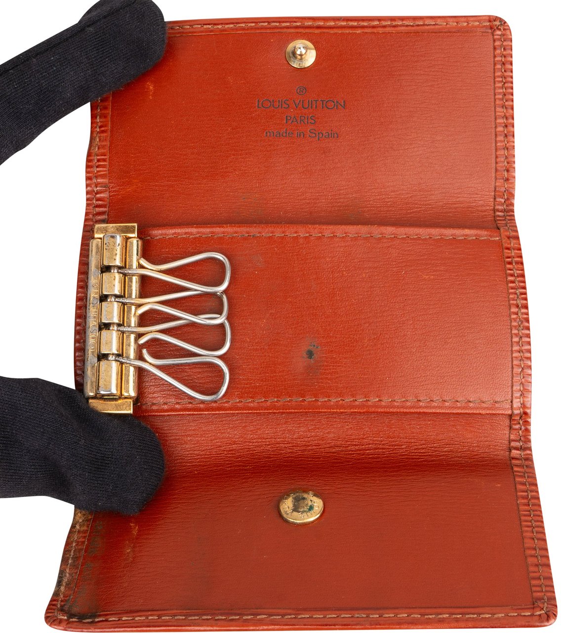 Louis Vuitton Louis Vuitton Cognac Epi Leather Keyholder Bruin