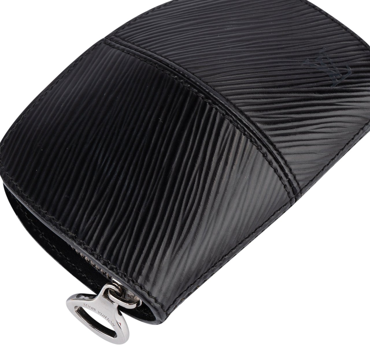 Louis Vuitton Louis Vuitton Noir Epi Leather Demi Lune Coin Wallet Zwart
