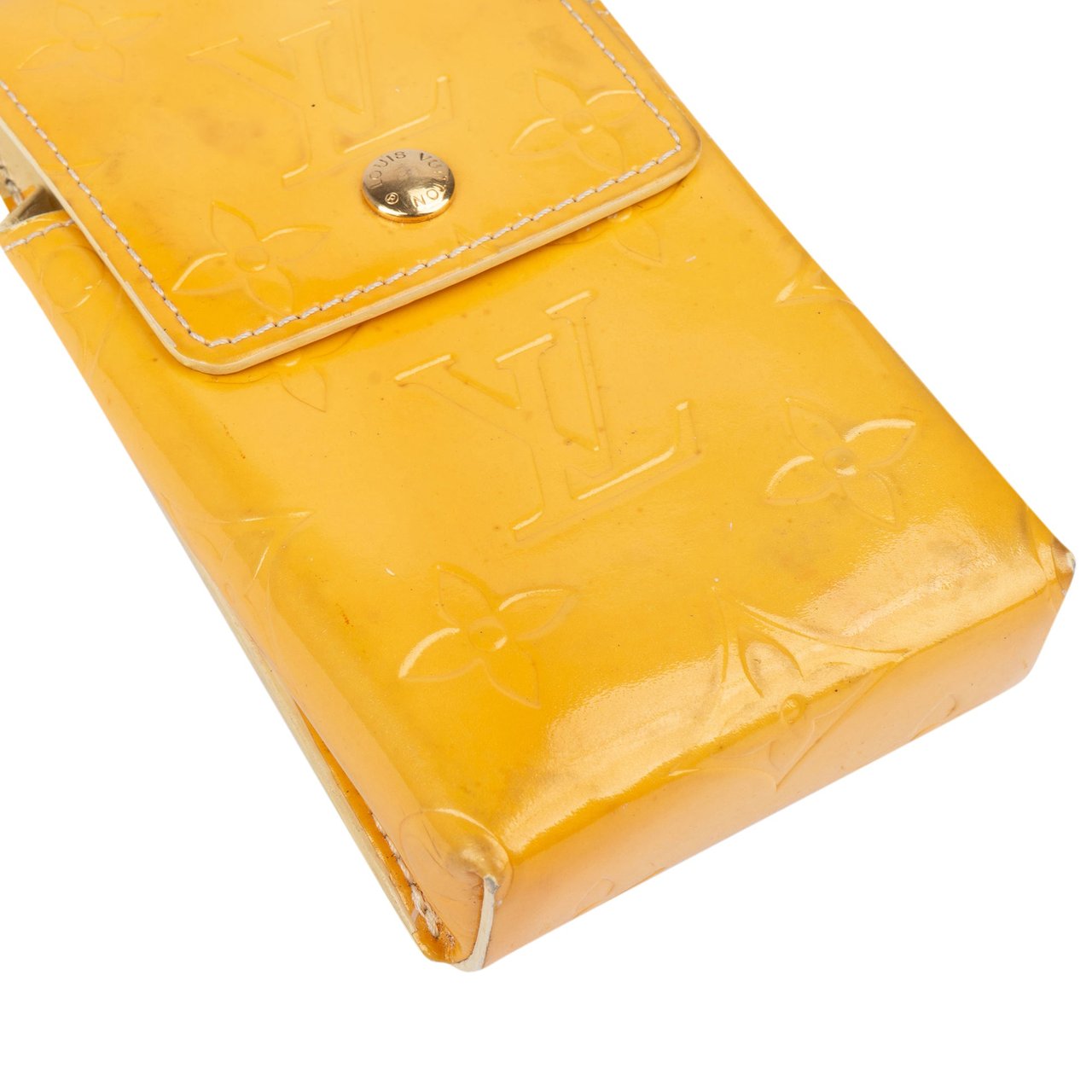 Louis Vuitton Louis Vuitton Vernis Monogram Cigarettes Mini Crossbody Bag Geel