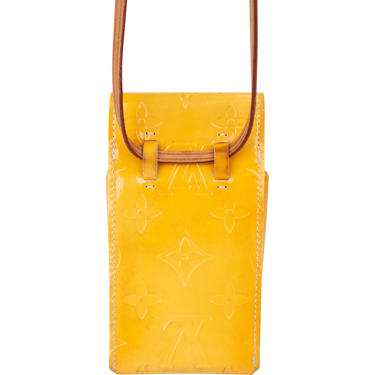 Louis Vuitton Louis Vuitton Vernis Monogram Cigarettes Mini Crossbody Bag Geel