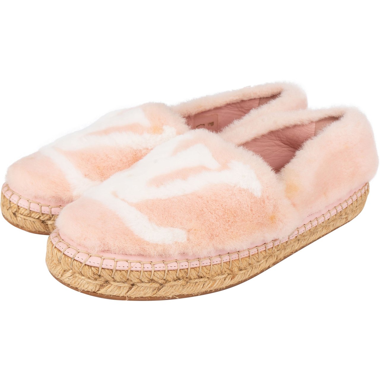 Louis Vuitton Louis Vuitton Pink Shearling Espadrilles (37) Divers