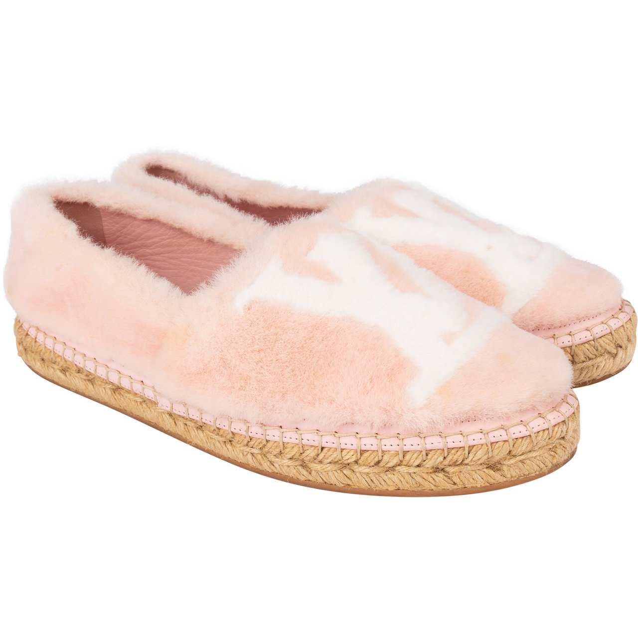 Louis Vuitton Louis Vuitton Pink Shearling Espadrilles (37) Divers