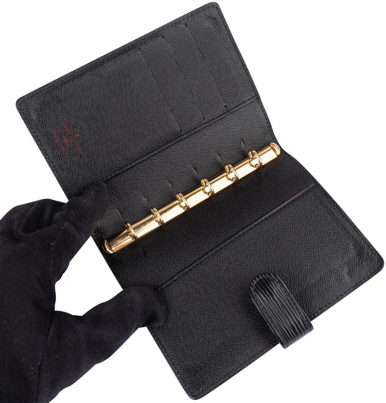 Louis Vuitton Louis Vuitton Noir Epi Leather Agenda PM Zwart