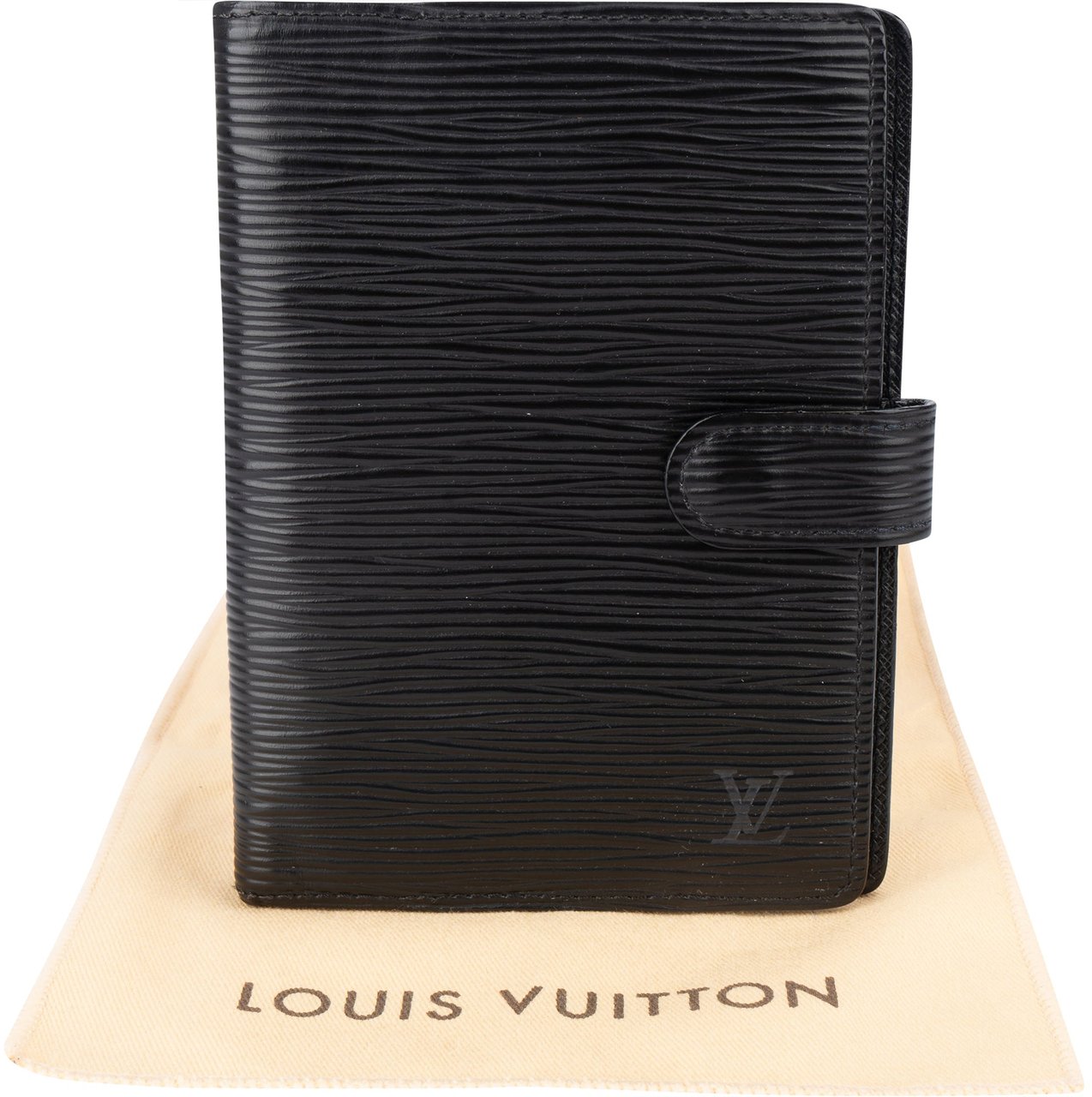 Louis Vuitton Louis Vuitton Noir Epi Leather Agenda PM Zwart