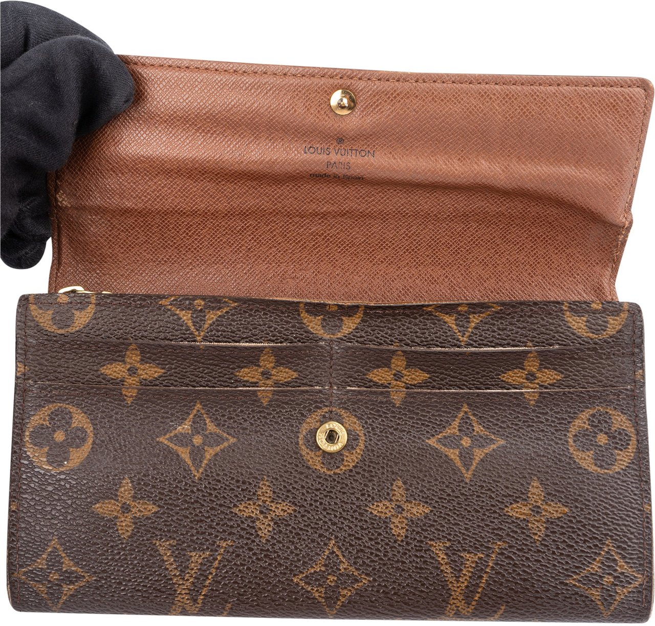 Louis Vuitton Louis Vuitton Canvas Monogram Sarah Wallet Bruin