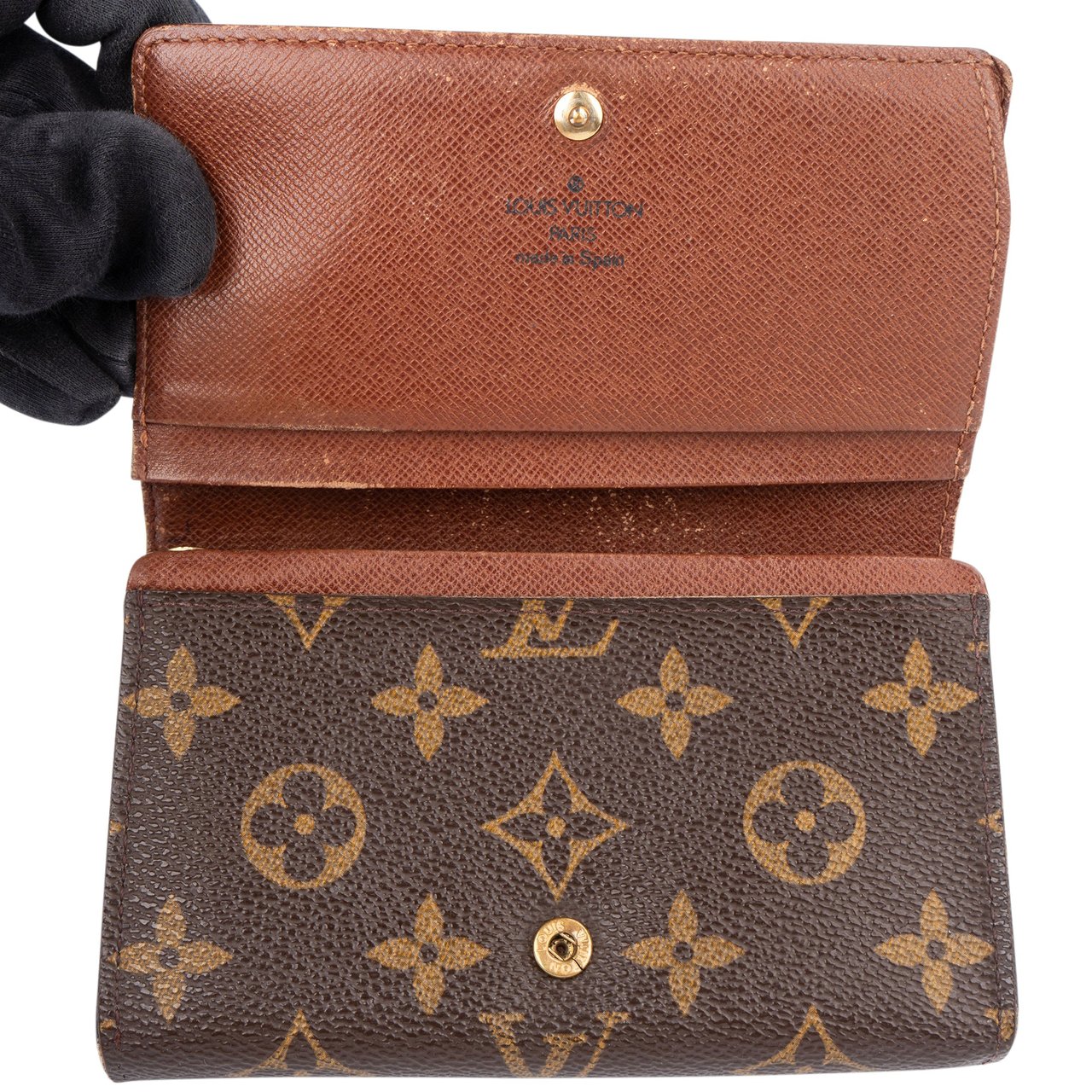Louis Vuitton Louis Vuitton Canvas Monogram Tresor Wallet Bruin