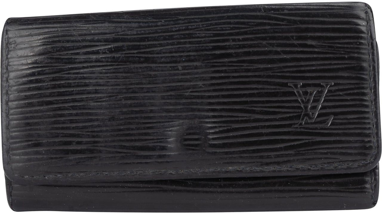 Louis Vuitton Louis Vuitton Noir Epi Leather Keyholder Zwart