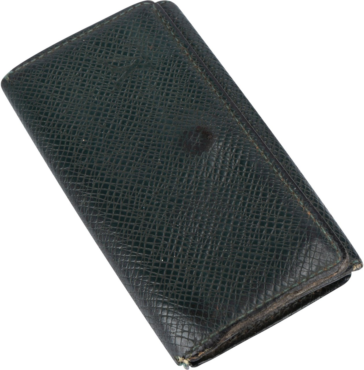 Louis Vuitton Louis Vuitton Green Taiga Leather Keyholder Groen