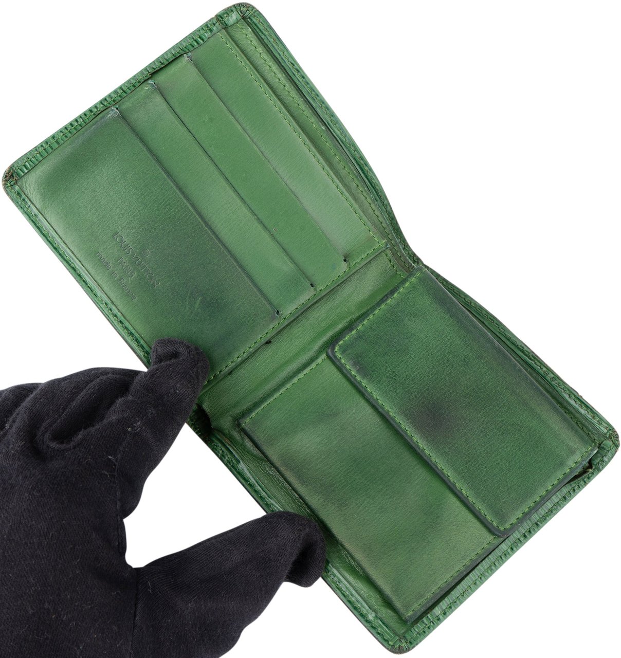 Louis Vuitton Louis Vuitton Green Epi Leather Marco Wallet Groen