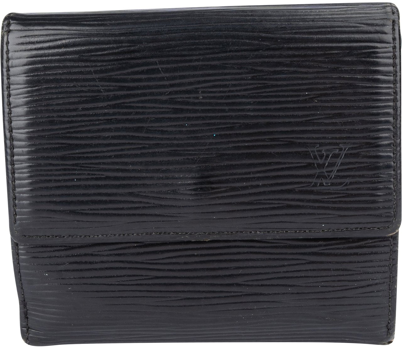 Louis Vuitton Louis Vuitton Noir Epi Leather Elise Wallet Zwart