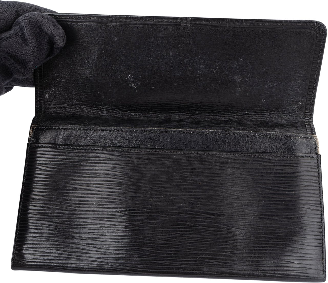 Louis Vuitton Louis Vuitton Noir Epi Leather Wallet Zwart