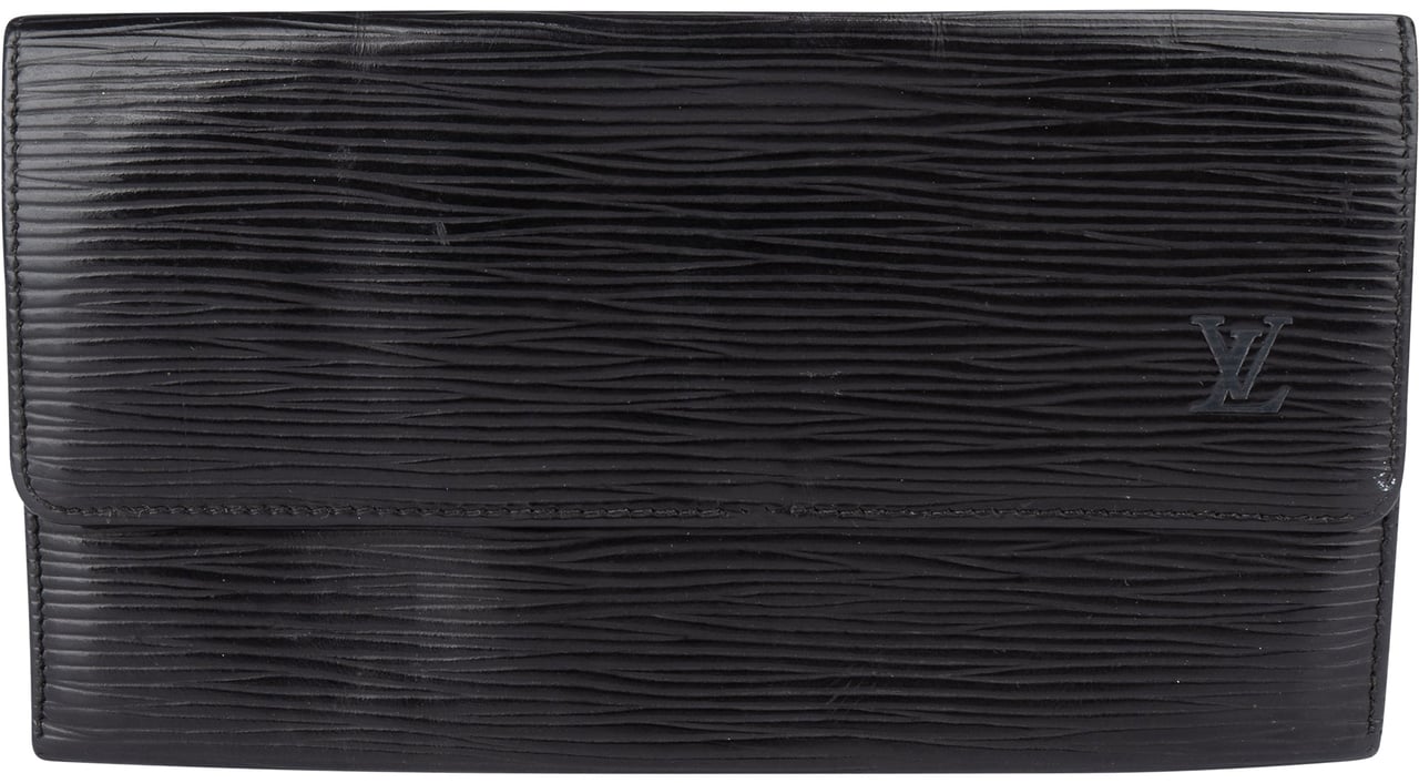 Louis Vuitton Louis Vuitton Noir Epi Leather Wallet Zwart