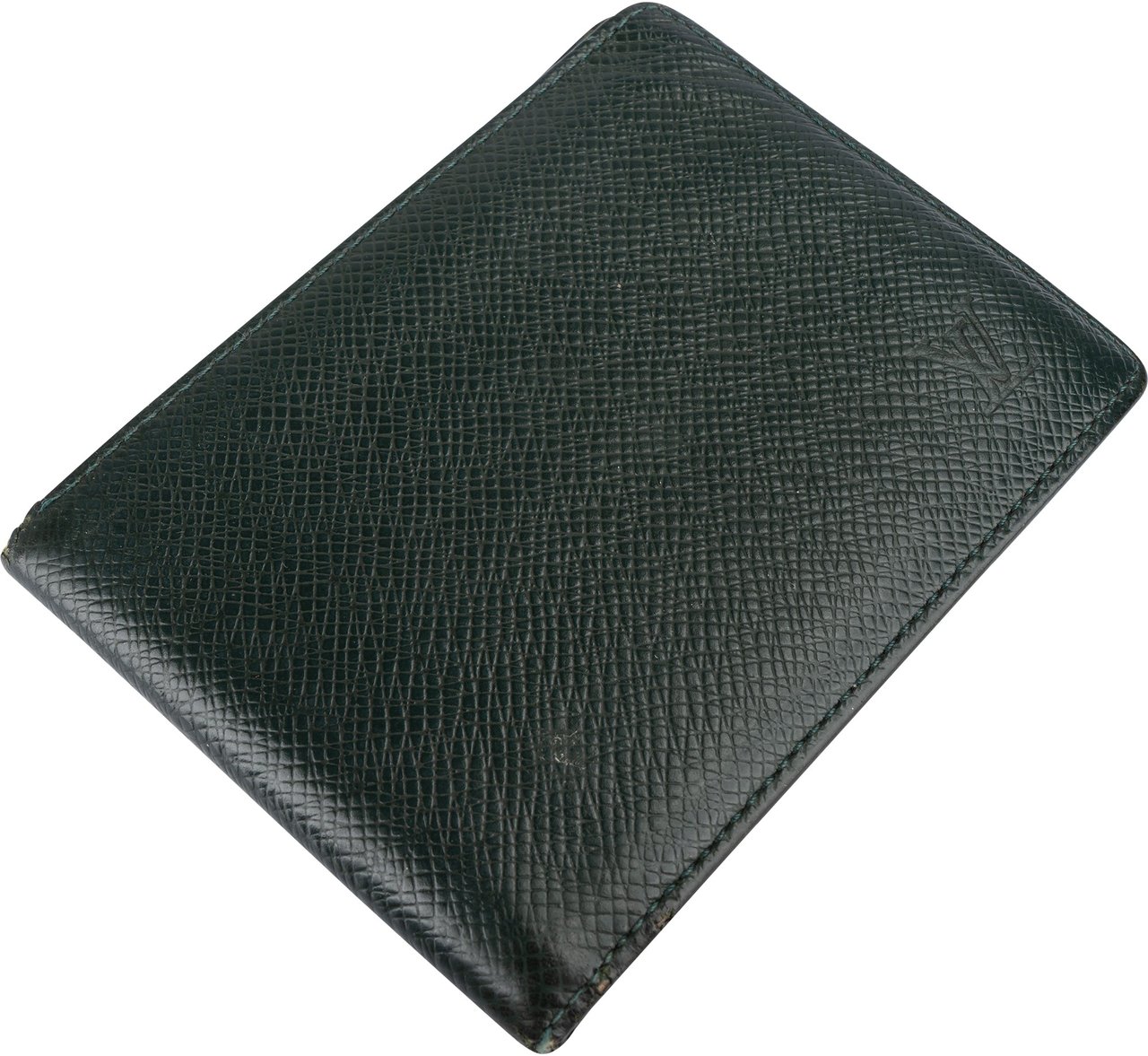 Louis Vuitton Louis Vuitton Green Taiga Leather Bifold Wallet Groen