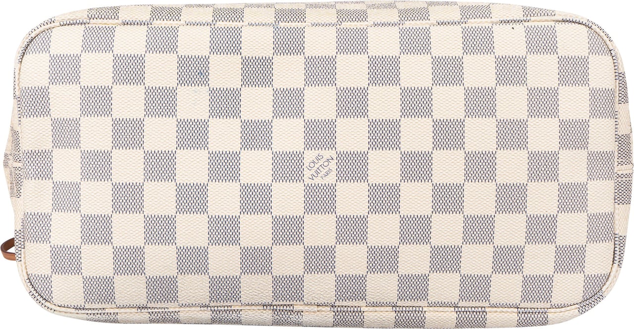 Louis Vuitton Louis Vuitton Damier Azur Monogram Neverfull MM Shopper Handbag Wit