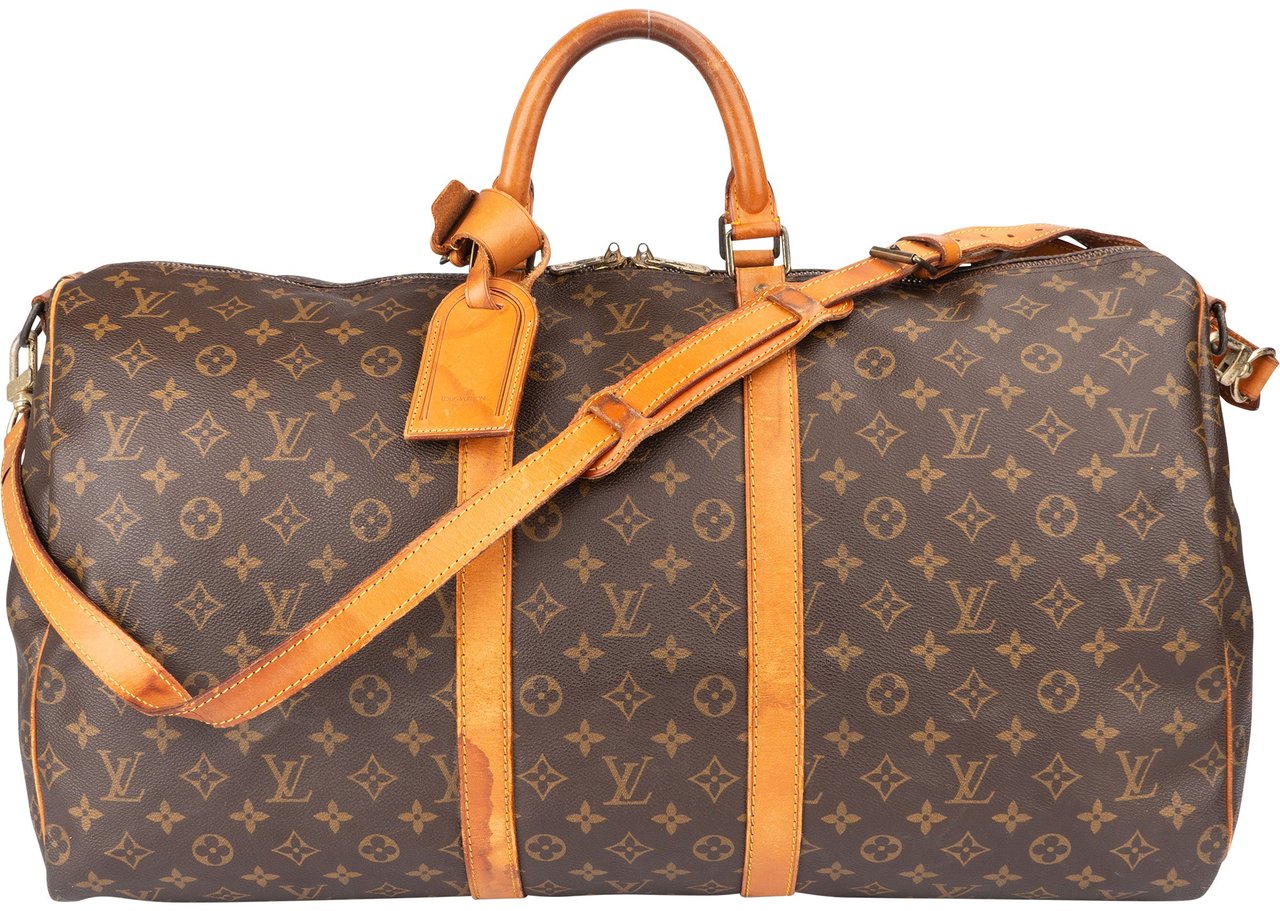 Louis Vuitton Louis Vuitton Canvas Monogram Keepall 55 Bandouliere Bruin