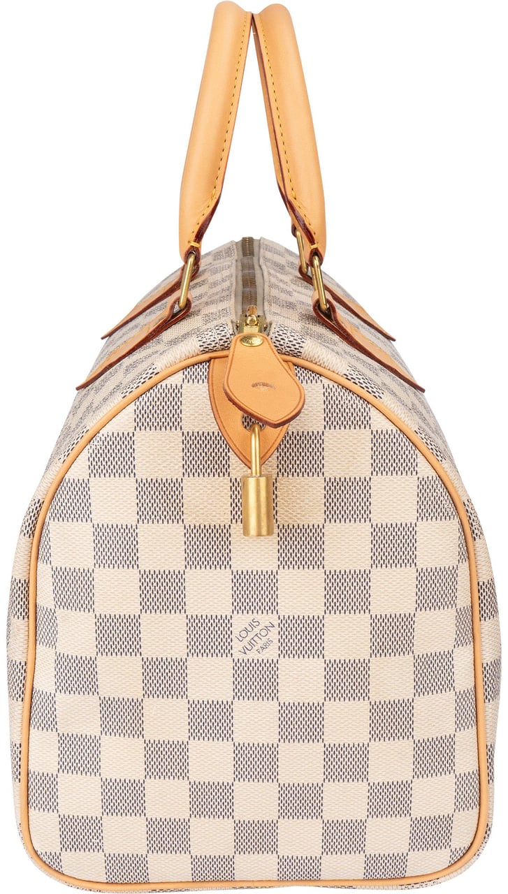 Louis Vuitton Louis Vuitton Damier Azur Monogram Speedy 30 Handbag Wit