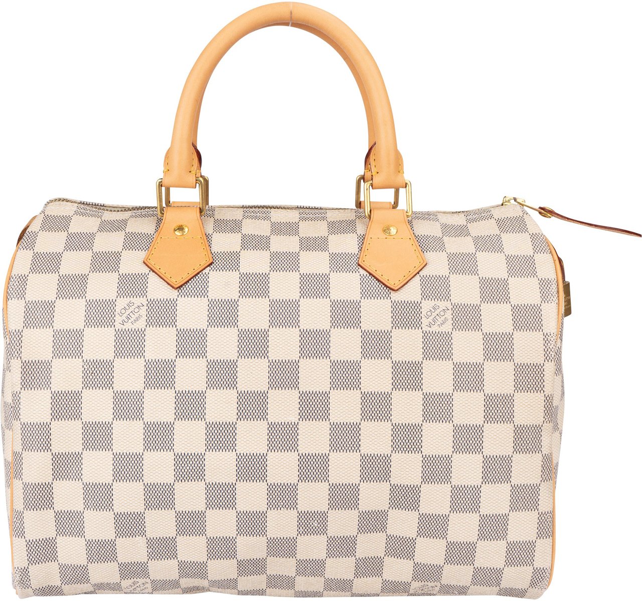 Louis Vuitton Damier Azur Monogram Speedy 30 Handbag Wit