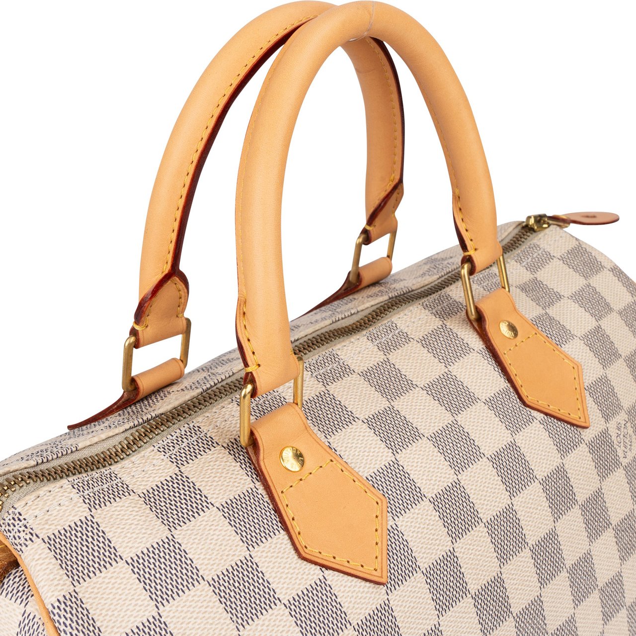 Louis Vuitton Damier Azur Monogram Speedy 30 Handbag Wit