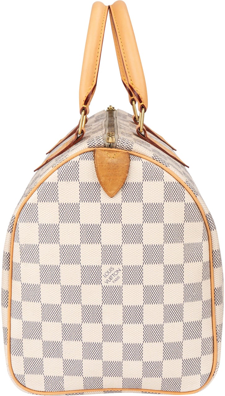 Louis Vuitton Louis Vuitton Damier Azur Monogram Speedy 30 Handbag Wit