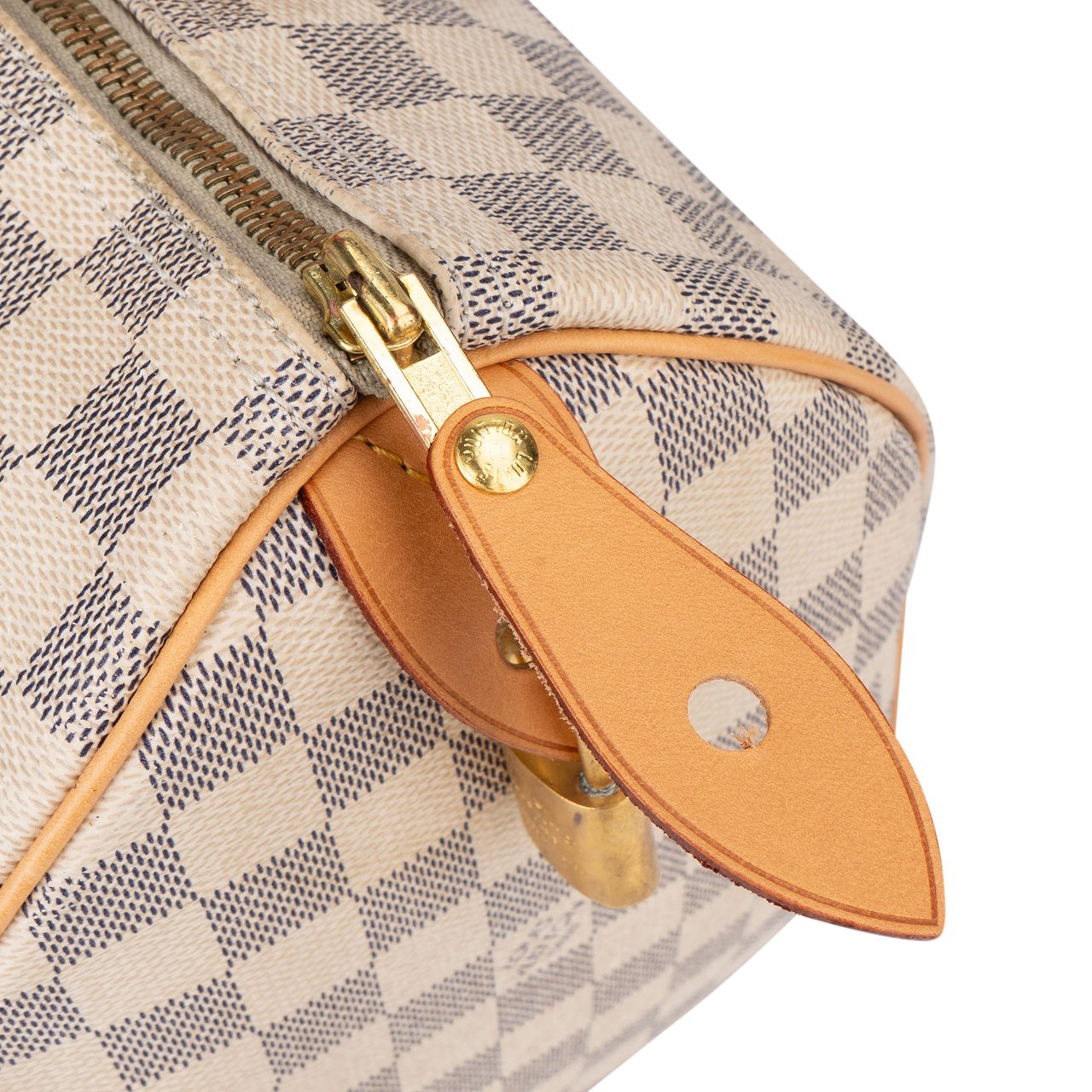 Louis Vuitton Damier Azur Monogram Speedy 30 Handbag Wit