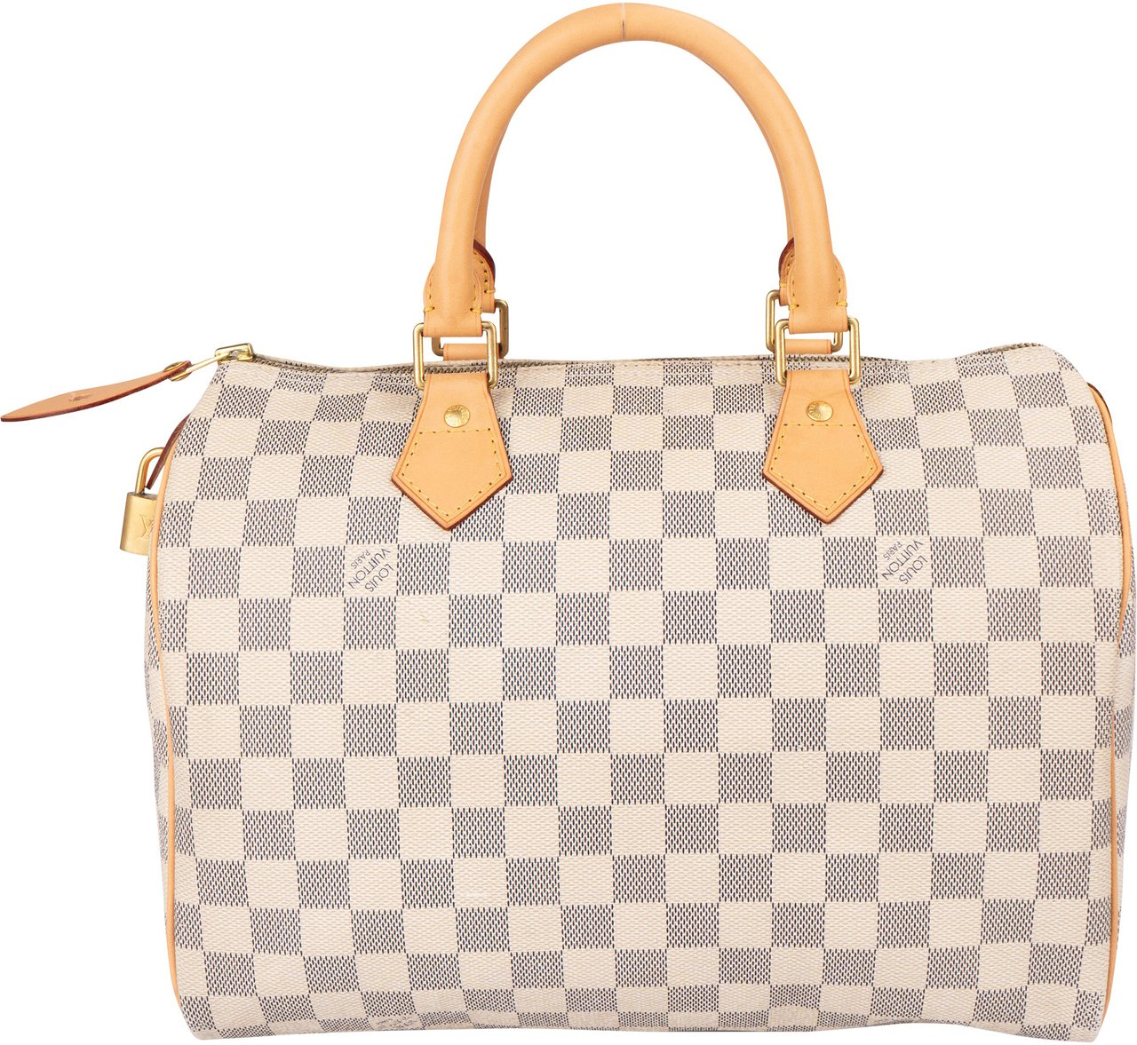 Louis Vuitton Damier Azur Monogram Speedy 30 Handbag Wit