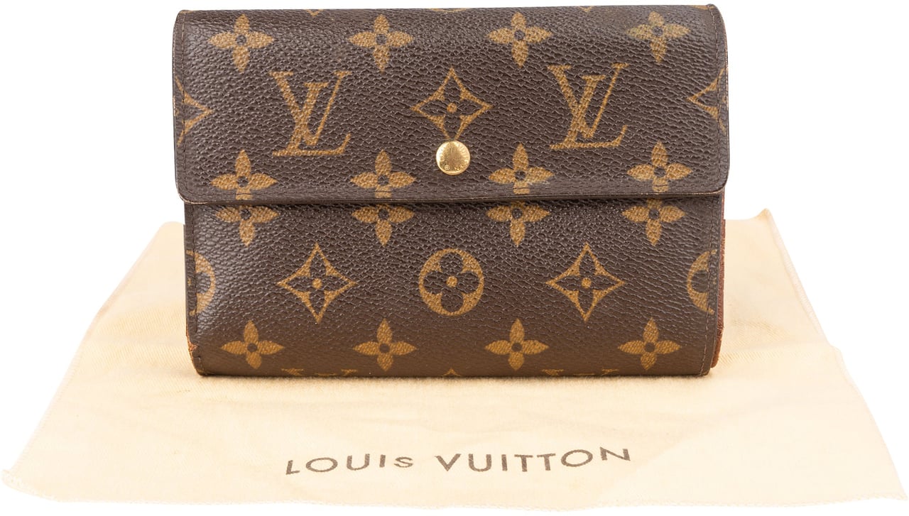 Louis Vuitton Louis Vuitton Canvas Monogram Tresor Wallet Bruin