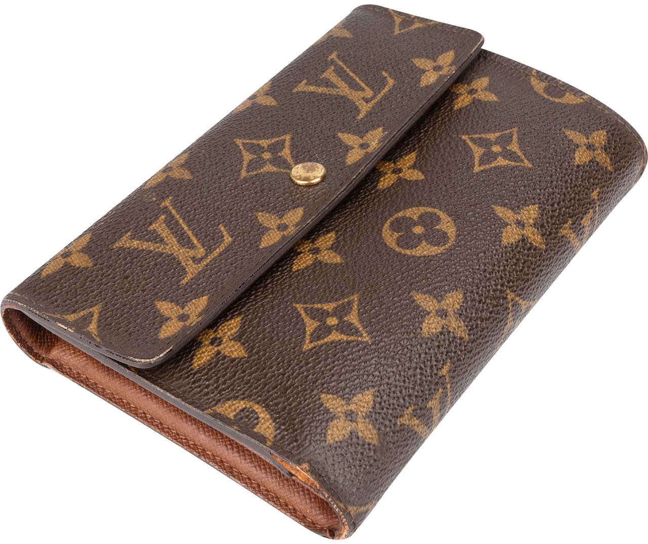 Louis Vuitton Louis Vuitton Canvas Monogram Tresor Wallet Bruin