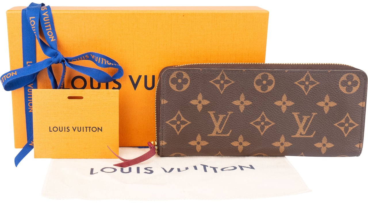 Louis Vuitton Louis Vuitton Canvas Monogram Clemence Wallet Bruin