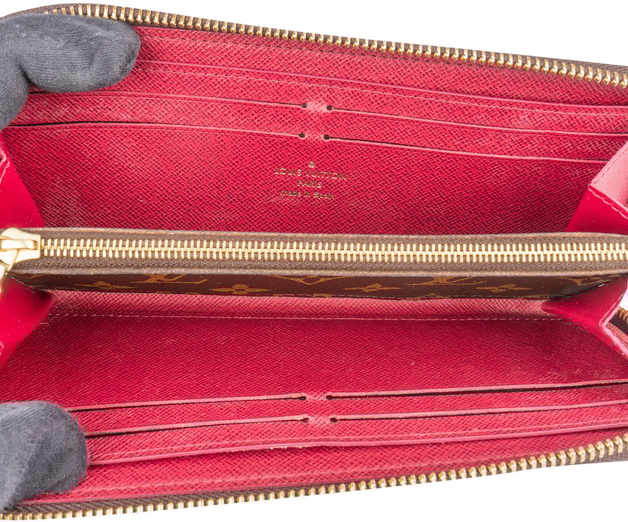 Louis Vuitton Louis Vuitton Canvas Monogram Clemence Wallet Bruin