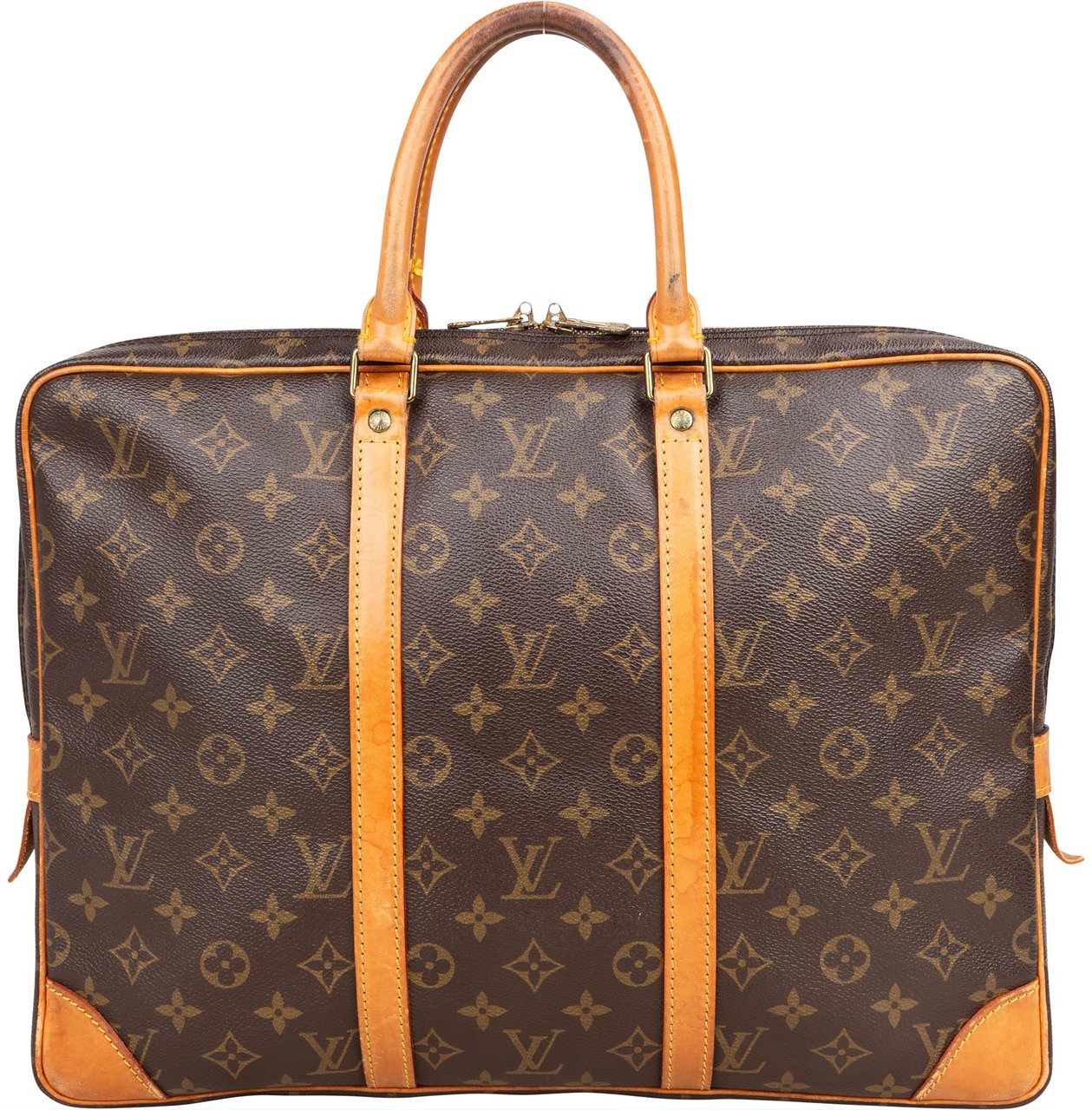 Louis Vuitton Louis Vuitton Canvas Monogram Porte Documents Business Handbag Bruin