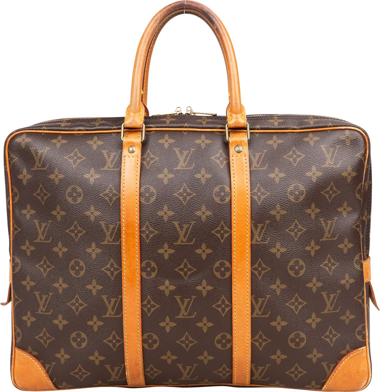 Louis Vuitton Louis Vuitton Canvas Monogram Porte Documents Business Handbag Bruin