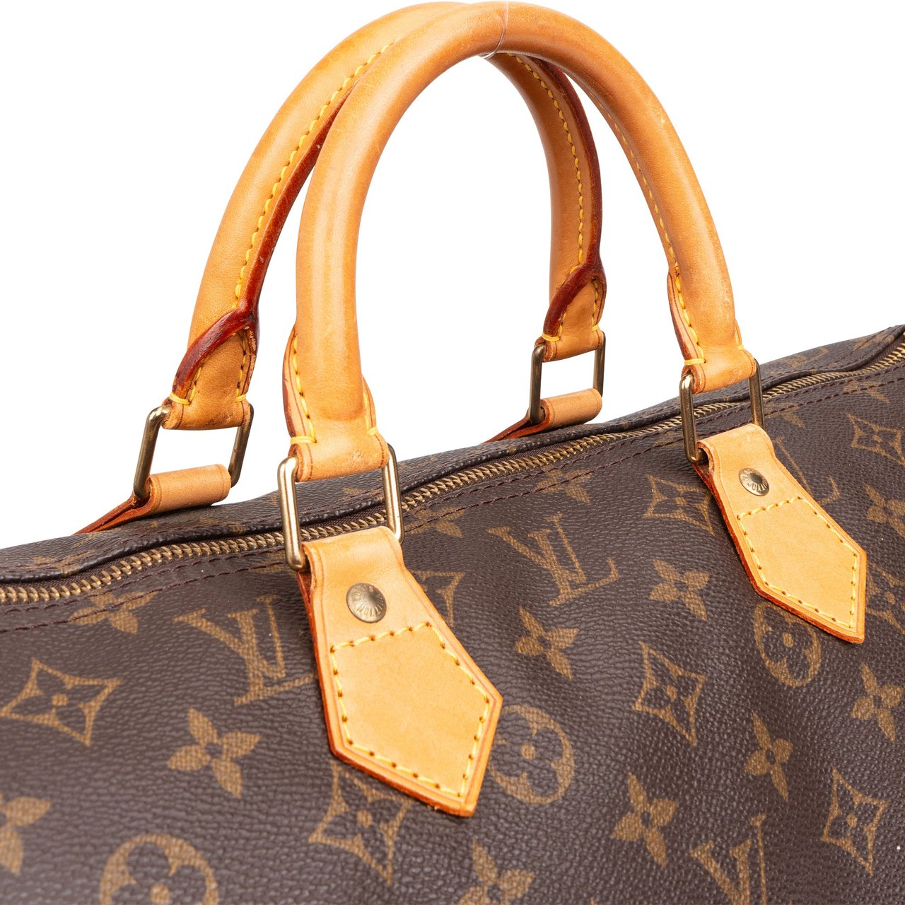 Louis Vuitton Louis Vuitton Canvas Monogram Speedy 40 Handbag Bruin