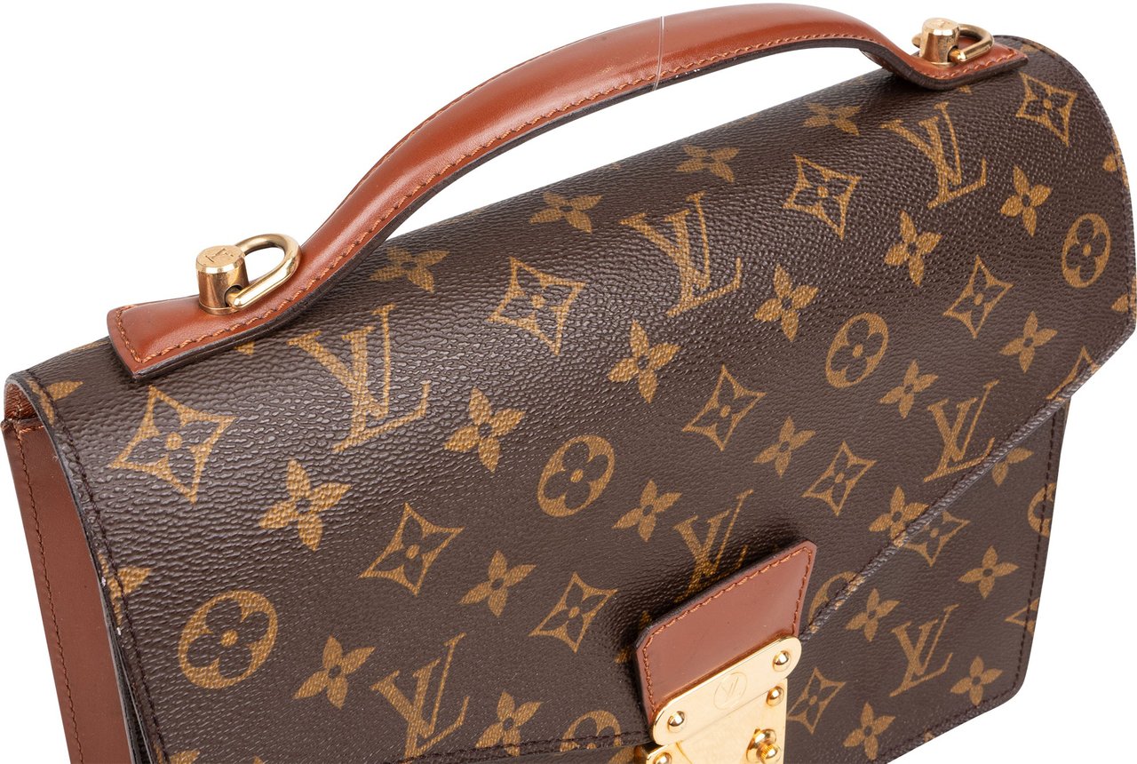 Louis Vuitton Louis Vuitton Canvas Monogram Monceau Handbag Bruin