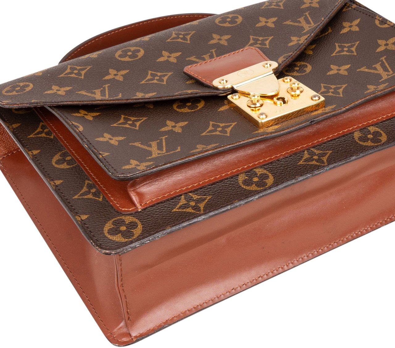 Louis Vuitton Louis Vuitton Canvas Monogram Monceau Handbag Bruin