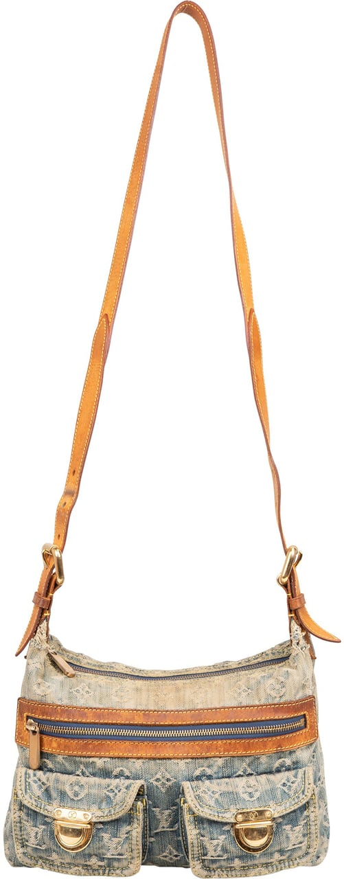 Louis Vuitton Louis Vuitton Denim Monogram Baggy PM Crossbody Bag Blauw