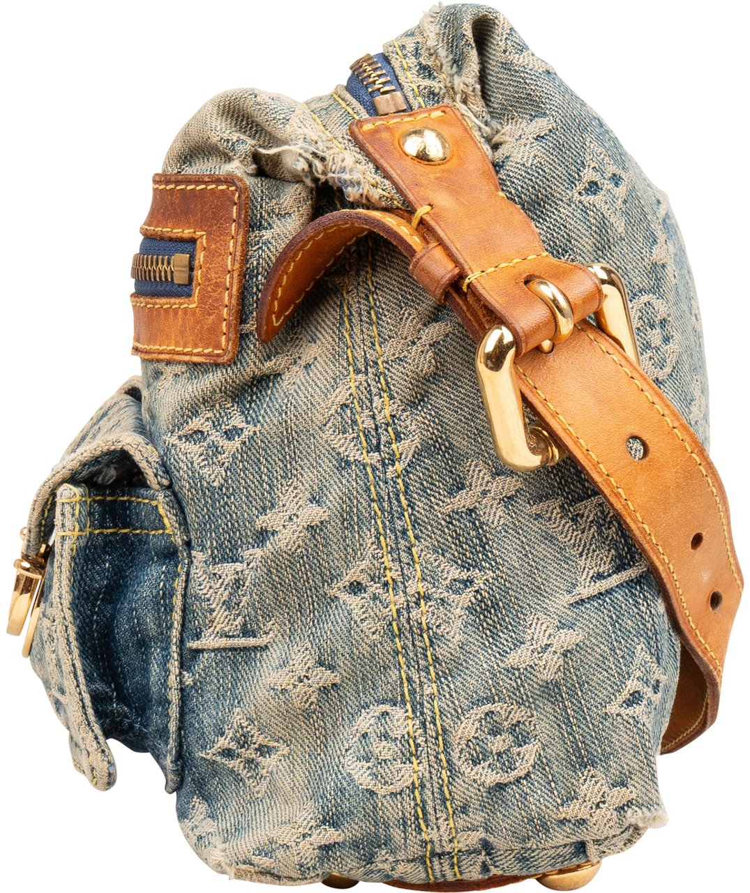 Louis Vuitton Louis Vuitton Denim Monogram Baggy PM Crossbody Bag Blauw