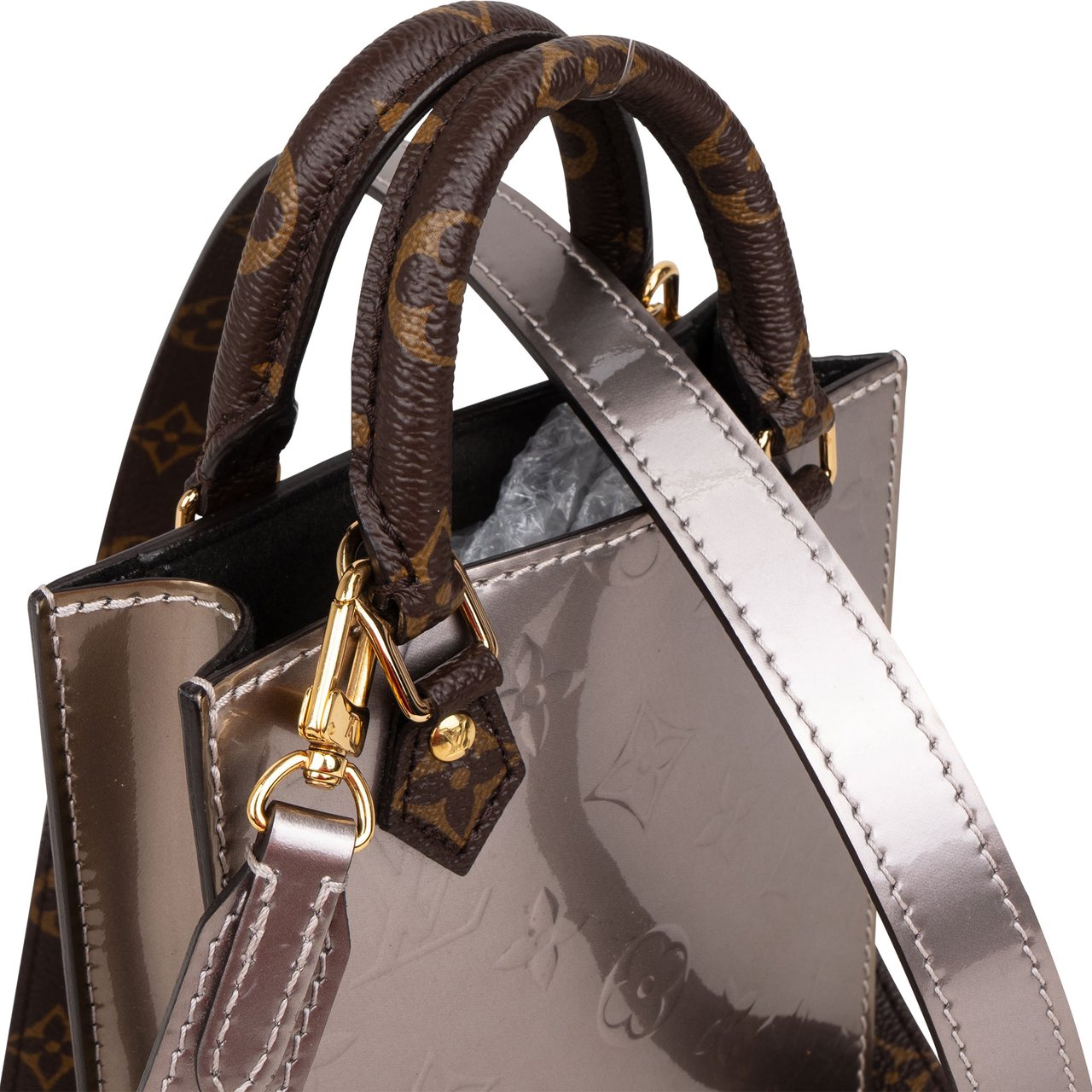 Louis Vuitton Louis Vuitton Vernis Monogram Petite Sac Plat Handbag Divers