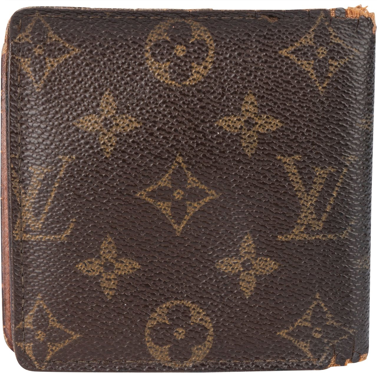 Louis Vuitton Louis Vuitton Canvas Monogram Marco Wallet Bruin