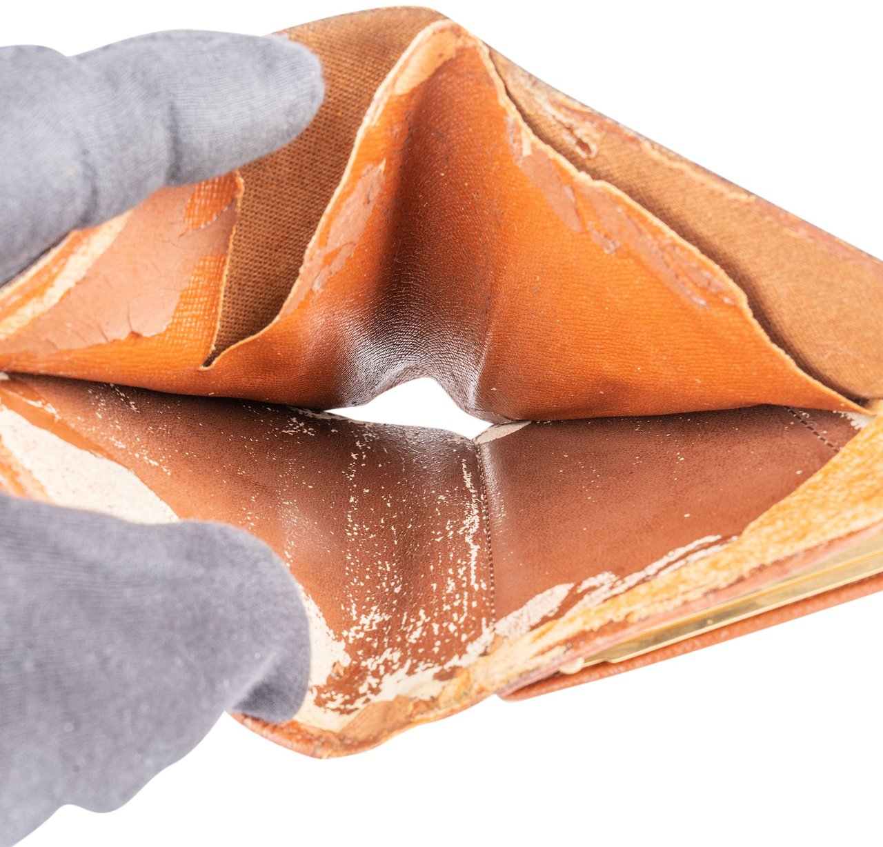 Louis Vuitton Louis Vuitton Canvas Monogram Compact Clip Wallet Bruin