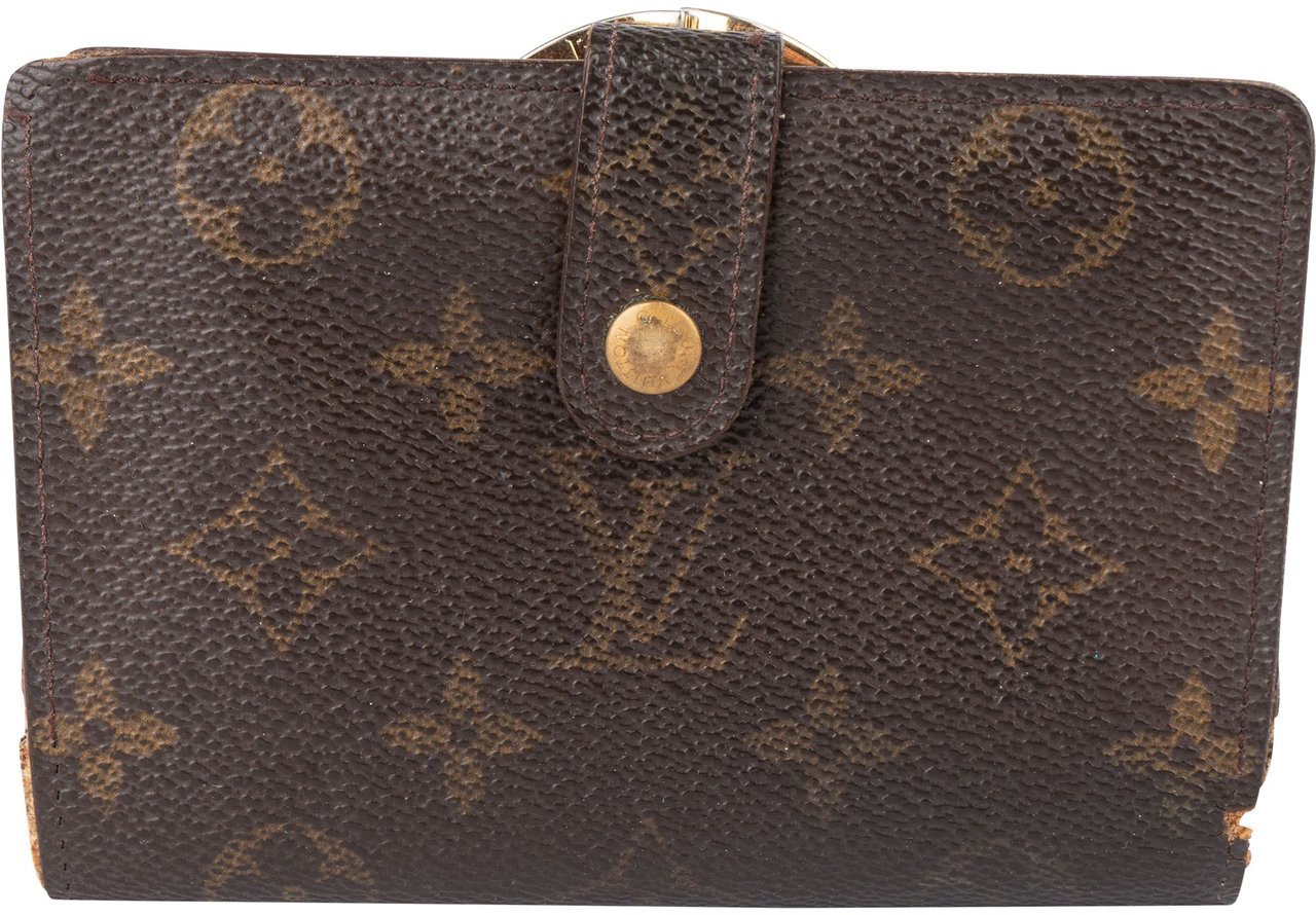 Louis Vuitton Louis Vuitton Canvas Monogram Compact Clip Wallet Bruin